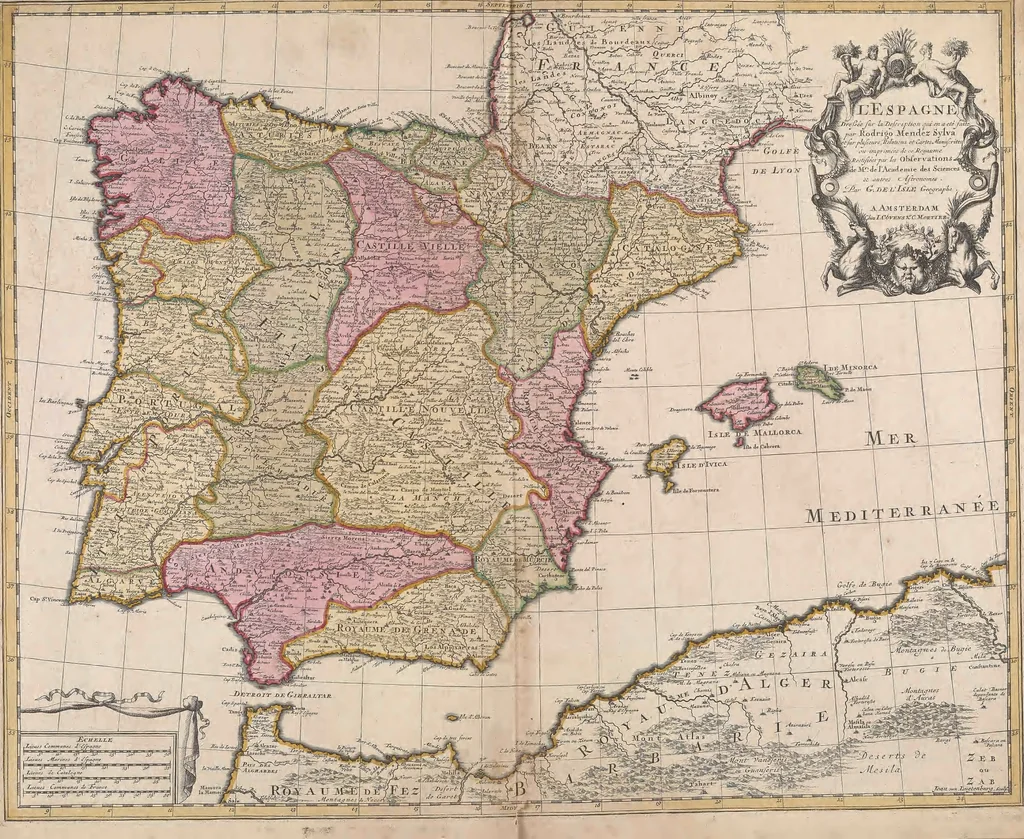 An illustration from A collection of maps of Europe, Asia, Africa, North America, and South America, circa 1700-1725, by Sr. Sanson, Guillieme de l'Isle, Peter Schenck, and others. [cartographic material], 1700, leaf 22