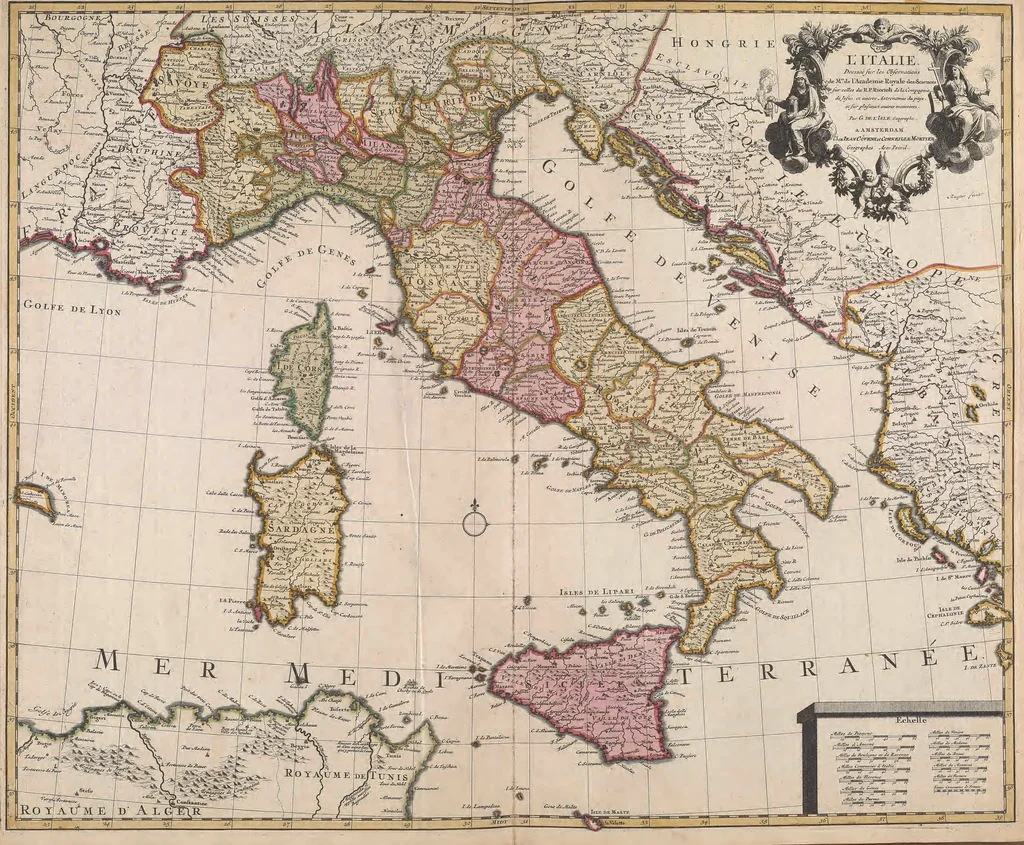 An illustration from A collection of maps of Europe, Asia, Africa, North America, and South America, circa 1700-1725, by Sr. Sanson, Guillieme de l'Isle, Peter Schenck, and others. [cartographic material], 1700, leaf 30