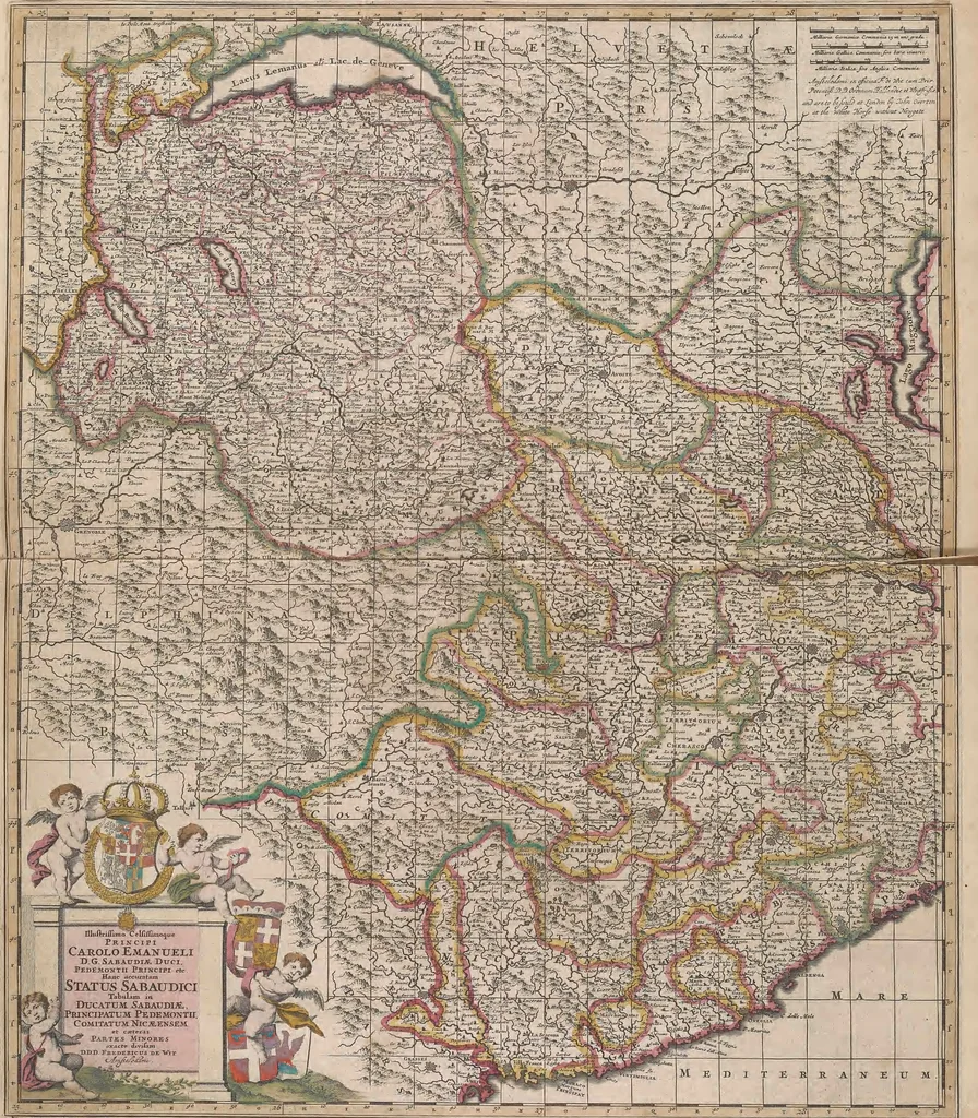 An illustration from A collection of maps of Europe, Asia, Africa, North America, and South America, circa 1700-1725, by Sr. Sanson, Guillieme de l'Isle, Peter Schenck, and others. [cartographic material], 1700, leaf 38