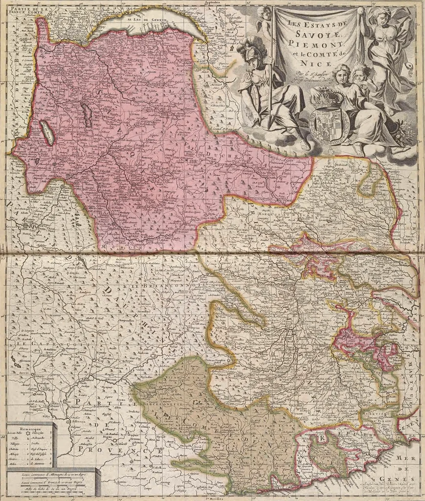 An illustration from A collection of maps of Europe, Asia, Africa, North America, and South America, circa 1700-1725, by Sr. Sanson, Guillieme de l'Isle, Peter Schenck, and others. [cartographic material], 1700, leaf 42