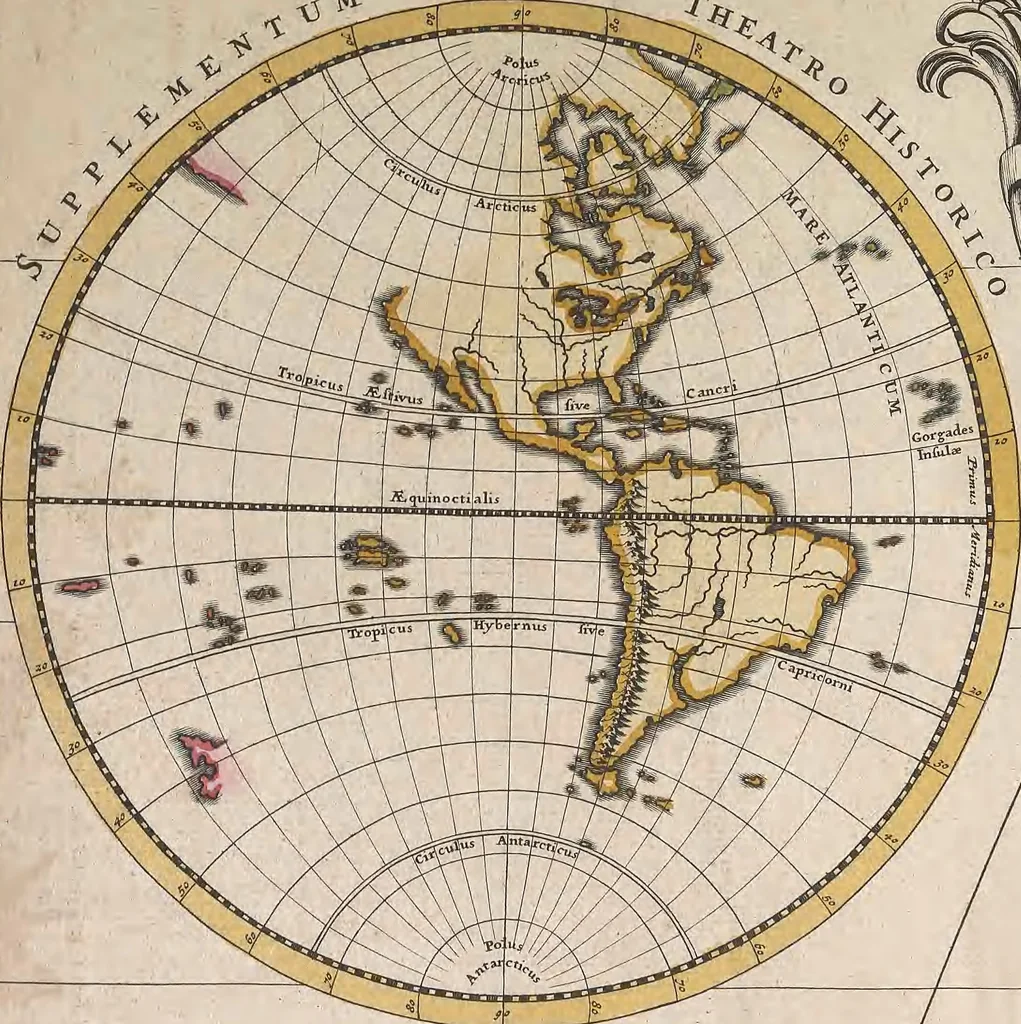 An illustration from A collection of maps of Europe, Asia, Africa, North America, and South America, circa 1700-1725, by Sr. Sanson, Guillieme de l'Isle, Peter Schenck, and others. [cartographic material], 1700, leaf 6