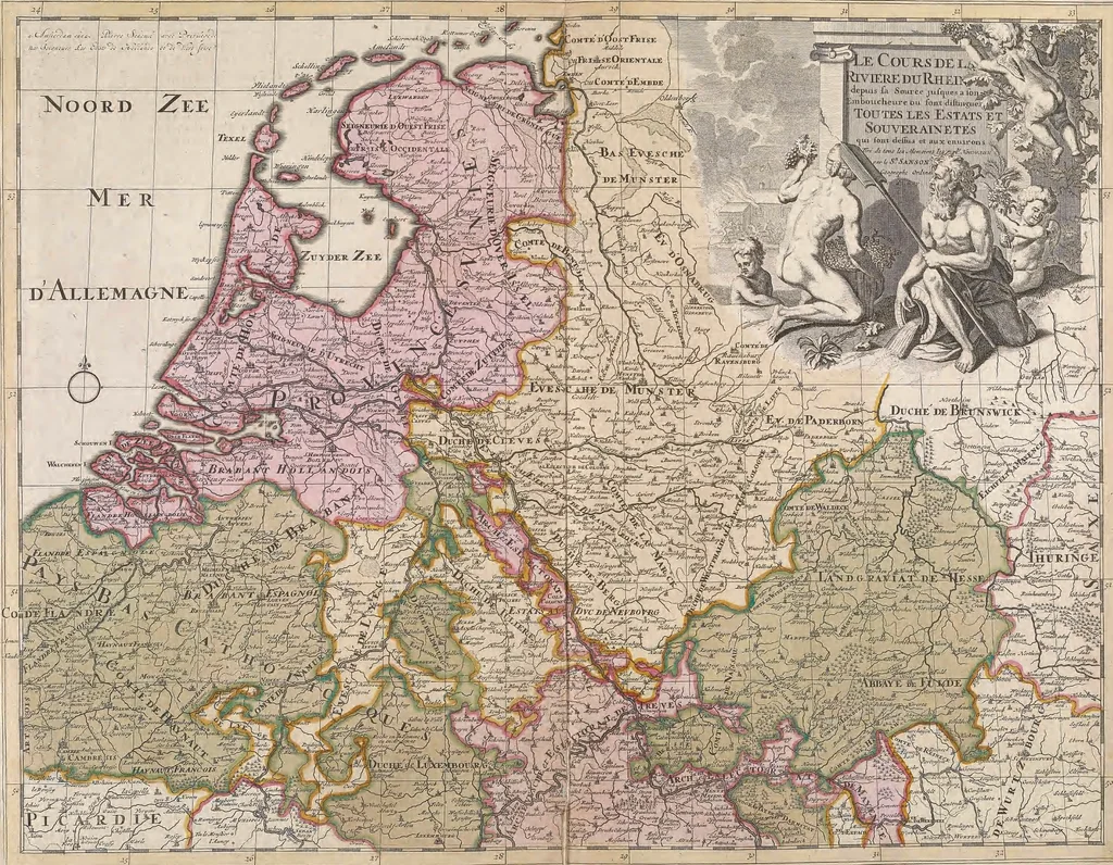 An illustration from A collection of maps of Europe, Asia, Africa, North America, and South America, circa 1700-1725, by Sr. Sanson, Guillieme de l'Isle, Peter Schenck, and others. [cartographic material], 1700, leaf 66