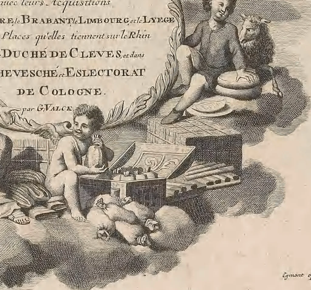 An illustration from A collection of maps of Europe, Asia, Africa, North America, and South America, circa 1700-1725, by Sr. Sanson, Guillieme de l'Isle, Peter Schenck, and others. [cartographic material], 1700, leaf 94