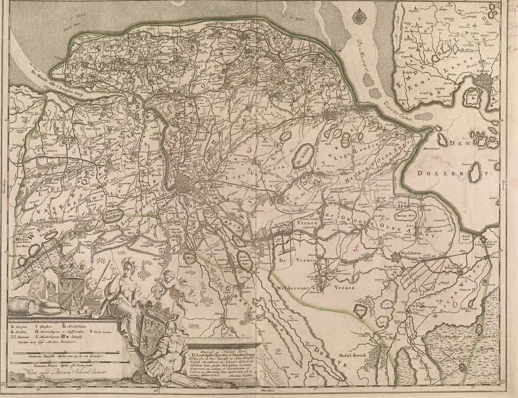 An illustration from A collection of maps of Europe, Asia, Africa, North America, and South America, circa 1700-1725, by Sr. Sanson, Guillieme de l'Isle, Peter Schenck, and others. [cartographic material], 1700, leaf 98