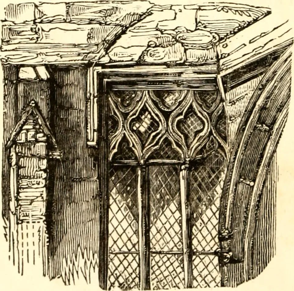 An illustration from A collection of armorial bearings, inscriptions, etc., in the Church of St. Nicholas, Newcastle on Tyne, and chapelries of Gosforth & Cramlington, Northumberland. To which is prefixed a historical account of the Church of St. Nicholas, 1820, leaf 127
