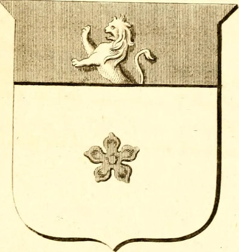An illustration from A collection of armorial bearings, inscriptions, etc., in the Church of St. Nicholas, Newcastle on Tyne, and chapelries of Gosforth & Cramlington, Northumberland. To which is prefixed a historical account of the Church of St. Nicholas, 1820, leaf 142