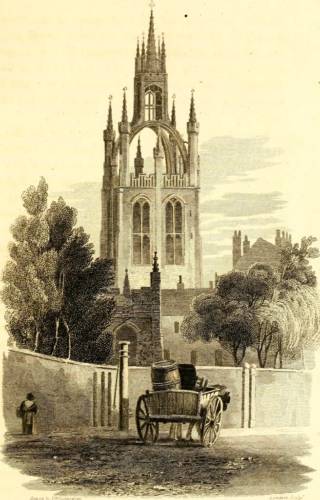 An illustration from A collection of armorial bearings, inscriptions, etc., in the Church of St. Nicholas, Newcastle on Tyne, and chapelries of Gosforth & Cramlington, Northumberland. To which is prefixed a historical account of the Church of St. Nicholas, 1820, leaf 16