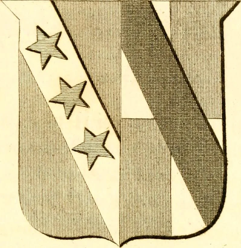An illustration from A collection of armorial bearings, inscriptions, etc., in the Church of St. Nicholas, Newcastle on Tyne, and chapelries of Gosforth & Cramlington, Northumberland. To which is prefixed a historical account of the Church of St. Nicholas, 1820, leaf 166