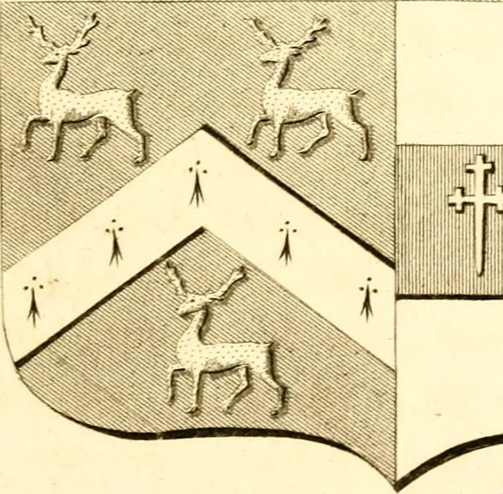 An illustration from A collection of armorial bearings, inscriptions, etc., in the Church of St. Nicholas, Newcastle on Tyne, and chapelries of Gosforth & Cramlington, Northumberland. To which is prefixed a historical account of the Church of St. Nicholas, 1820, leaf 170