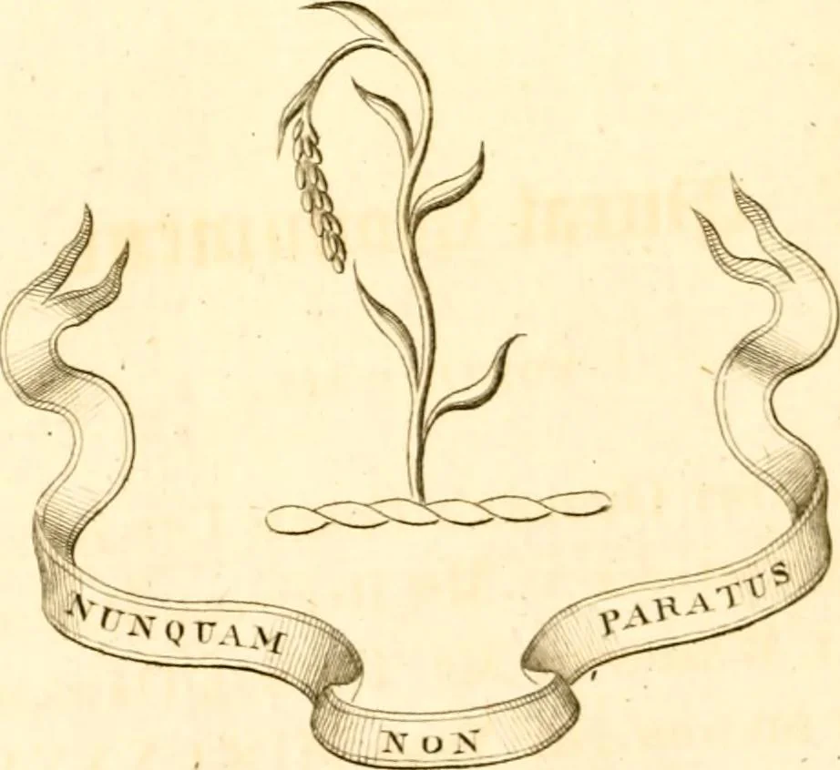 An illustration from A collection of armorial bearings, inscriptions, etc., in the Church of St. Nicholas, Newcastle on Tyne, and chapelries of Gosforth & Cramlington, Northumberland. To which is prefixed a historical account of the Church of St. Nicholas, 1820, leaf 173