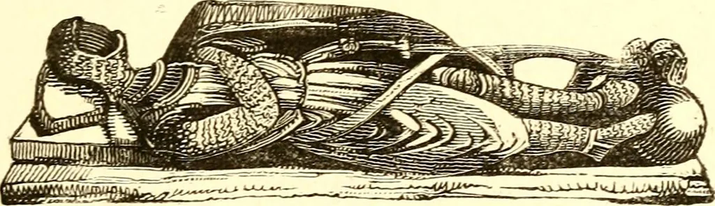 An illustration from A collection of armorial bearings, inscriptions, etc., in the Church of St. Nicholas, Newcastle on Tyne, and chapelries of Gosforth & Cramlington, Northumberland. To which is prefixed a historical account of the Church of St. Nicholas, 1820, leaf 224