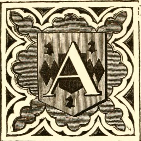An illustration from A collection of armorial bearings, inscriptions, etc., in the Church of St. Nicholas, Newcastle on Tyne, and chapelries of Gosforth & Cramlington, Northumberland. To which is prefixed a historical account of the Church of St. Nicholas, 1820, leaf 247
