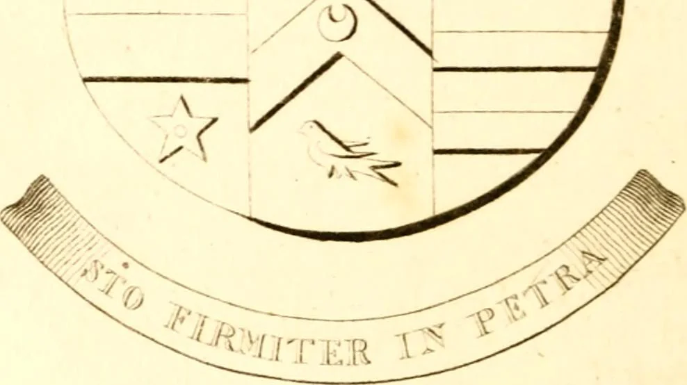 An illustration from A collection of armorial bearings, inscriptions, etc., in the Church of St. Nicholas, Newcastle on Tyne, and chapelries of Gosforth & Cramlington, Northumberland. To which is prefixed a historical account of the Church of St. Nicholas, 1820, leaf 259
