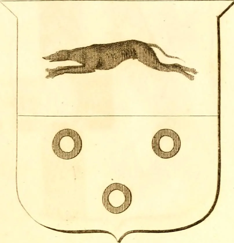 An illustration from A collection of armorial bearings, inscriptions, etc., in the Church of St. Nicholas, Newcastle on Tyne, and chapelries of Gosforth & Cramlington, Northumberland. To which is prefixed a historical account of the Church of St. Nicholas, 1820, leaf 264