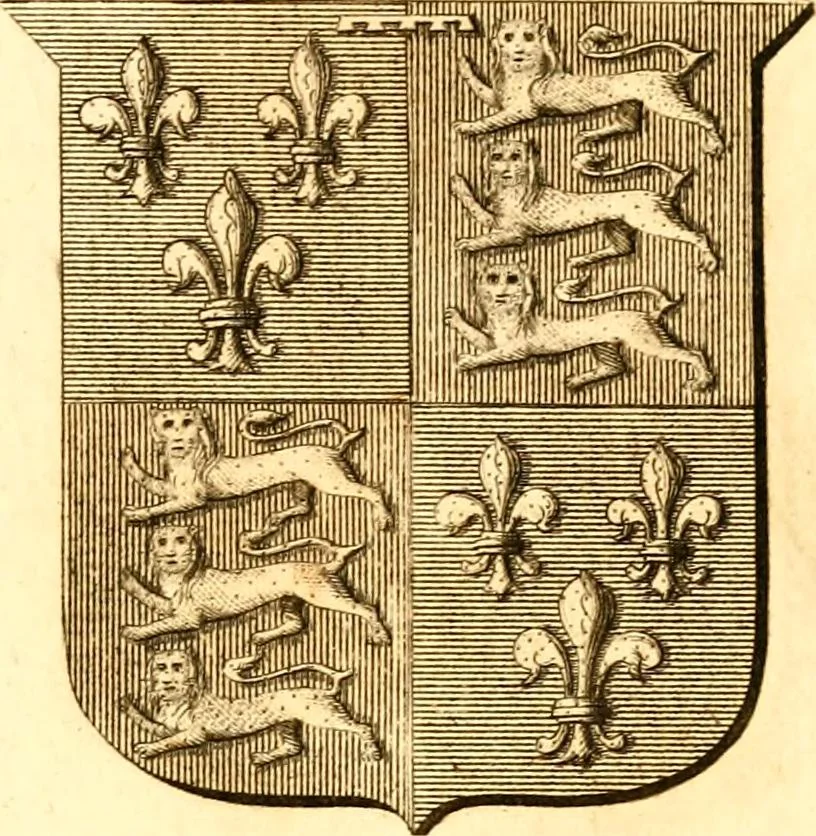 An illustration from A collection of armorial bearings, inscriptions, etc., in the Church of St. Nicholas, Newcastle on Tyne, and chapelries of Gosforth & Cramlington, Northumberland. To which is prefixed a historical account of the Church of St. Nicholas, 1820, leaf 268