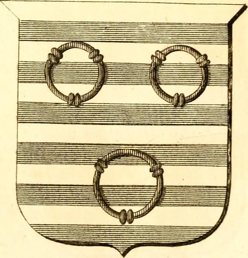 An illustration from A collection of armorial bearings, inscriptions, etc., in the Church of St. Nicholas, Newcastle on Tyne, and chapelries of Gosforth & Cramlington, Northumberland. To which is prefixed a historical account of the Church of St. Nicholas, 1820, leaf 268