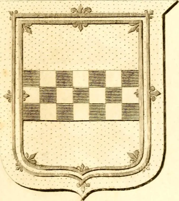 An illustration from A collection of armorial bearings, inscriptions, etc., in the Church of St. Nicholas, Newcastle on Tyne, and chapelries of Gosforth & Cramlington, Northumberland. To which is prefixed a historical account of the Church of St. Nicholas, 1820, leaf 270