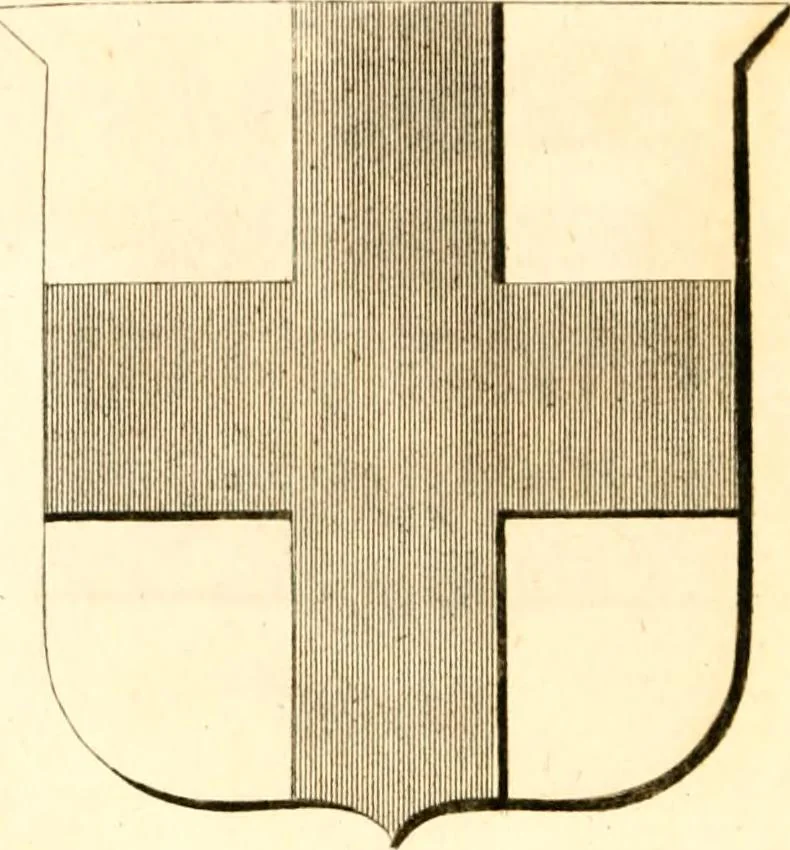 An illustration from A collection of armorial bearings, inscriptions, etc., in the Church of St. Nicholas, Newcastle on Tyne, and chapelries of Gosforth & Cramlington, Northumberland. To which is prefixed a historical account of the Church of St. Nicholas, 1820, leaf 279