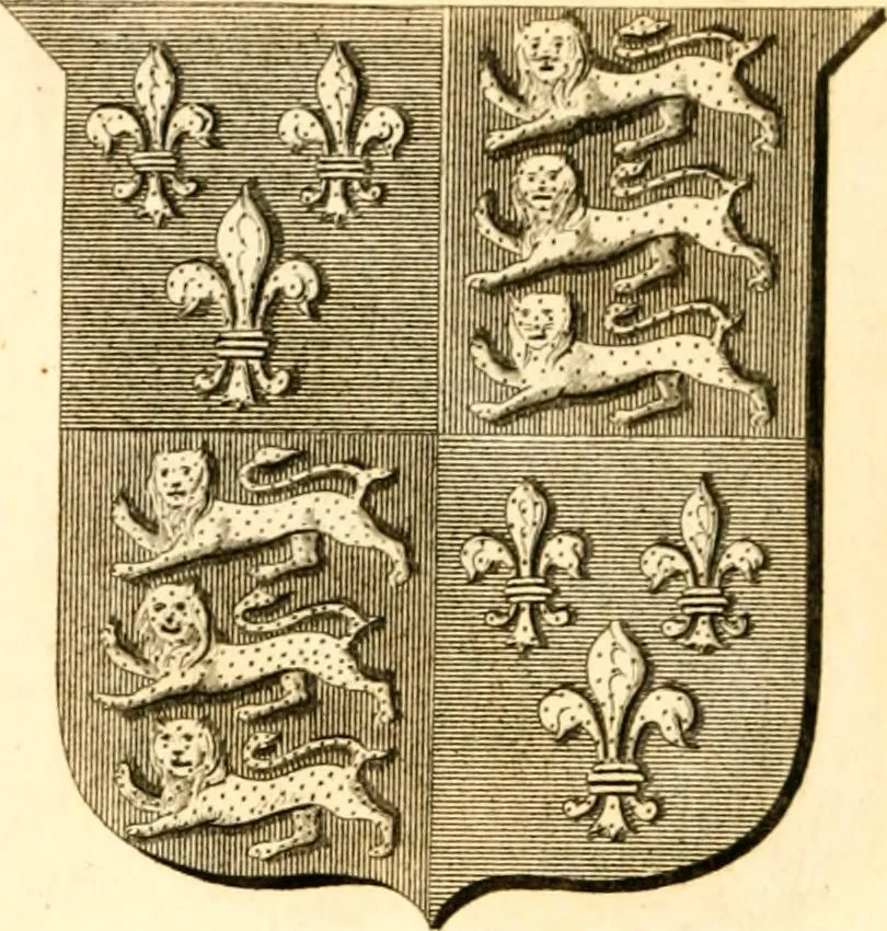 An illustration from A collection of armorial bearings, inscriptions, etc., in the Church of St. Nicholas, Newcastle on Tyne, and chapelries of Gosforth & Cramlington, Northumberland. To which is prefixed a historical account of the Church of St. Nicholas, 1820, leaf 283