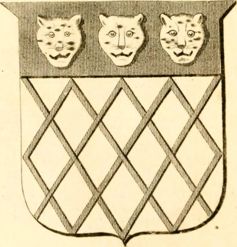 An illustration from A collection of armorial bearings, inscriptions, etc., in the Church of St. Nicholas, Newcastle on Tyne, and chapelries of Gosforth & Cramlington, Northumberland. To which is prefixed a historical account of the Church of St. Nicholas, 1820, leaf 285