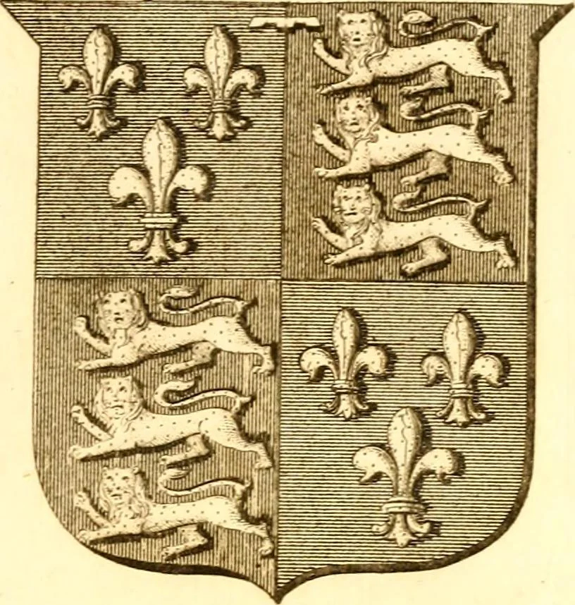 An illustration from A collection of armorial bearings, inscriptions, etc., in the Church of St. Nicholas, Newcastle on Tyne, and chapelries of Gosforth & Cramlington, Northumberland. To which is prefixed a historical account of the Church of St. Nicholas, 1820, leaf 296