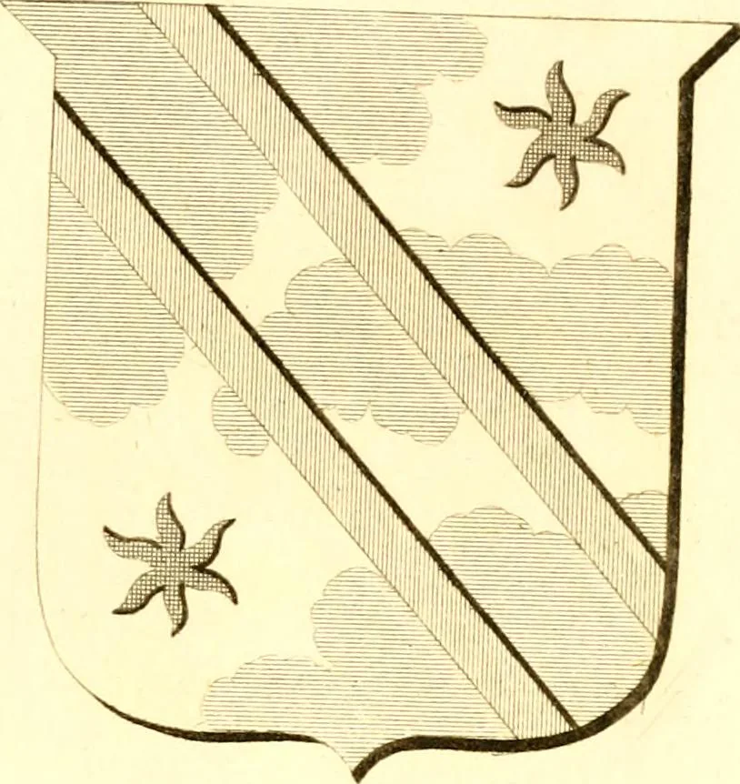An illustration from A collection of armorial bearings, inscriptions, etc., in the Church of St. Nicholas, Newcastle on Tyne, and chapelries of Gosforth & Cramlington, Northumberland. To which is prefixed a historical account of the Church of St. Nicholas, 1820, leaf 298