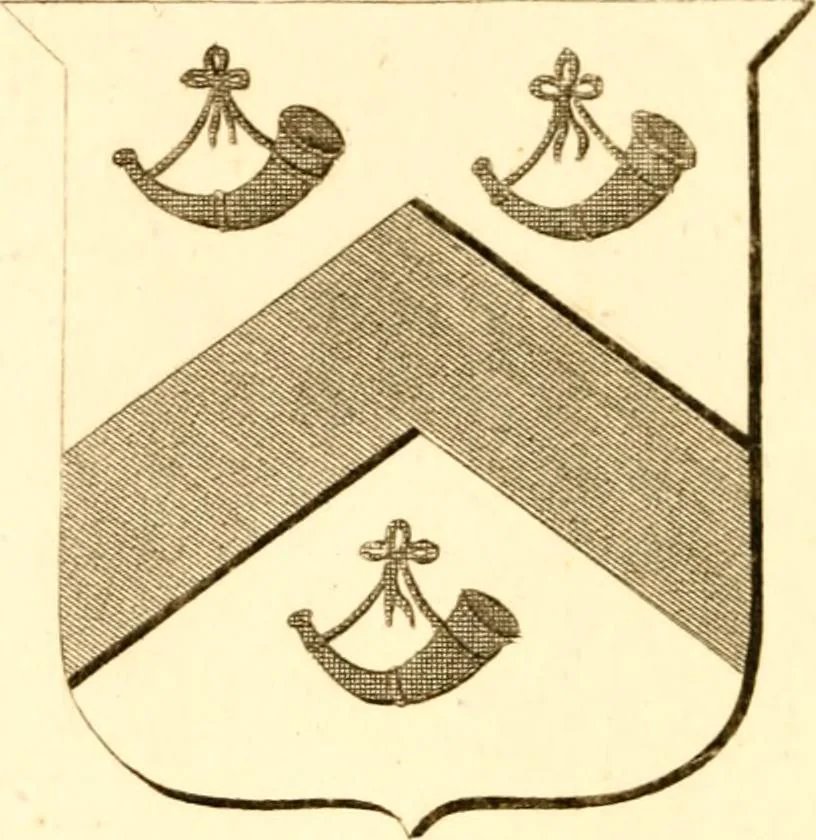 An illustration from A collection of armorial bearings, inscriptions, etc., in the Church of St. Nicholas, Newcastle on Tyne, and chapelries of Gosforth & Cramlington, Northumberland. To which is prefixed a historical account of the Church of St. Nicholas, 1820, leaf 301
