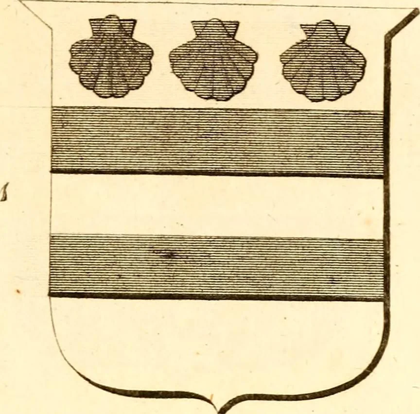 An illustration from A collection of armorial bearings, inscriptions, etc., in the Church of St. Nicholas, Newcastle on Tyne, and chapelries of Gosforth & Cramlington, Northumberland. To which is prefixed a historical account of the Church of St. Nicholas, 1820, leaf 310
