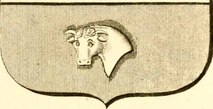 An illustration from A collection of armorial bearings, inscriptions, etc., in the Church of St. Nicholas, Newcastle on Tyne, and chapelries of Gosforth & Cramlington, Northumberland. To which is prefixed a historical account of the Church of St. Nicholas, 1820, leaf 312