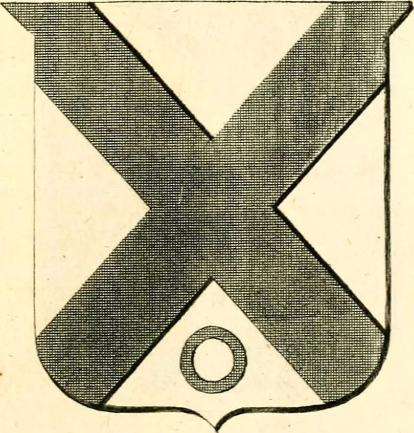 An illustration from A collection of armorial bearings, inscriptions, etc., in the Church of St. Nicholas, Newcastle on Tyne, and chapelries of Gosforth & Cramlington, Northumberland. To which is prefixed a historical account of the Church of St. Nicholas, 1820, leaf 318