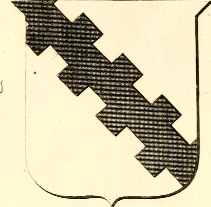 An illustration from A collection of armorial bearings, inscriptions, etc., in the Church of St. Nicholas, Newcastle on Tyne, and chapelries of Gosforth & Cramlington, Northumberland. To which is prefixed a historical account of the Church of St. Nicholas, 1820, leaf 320