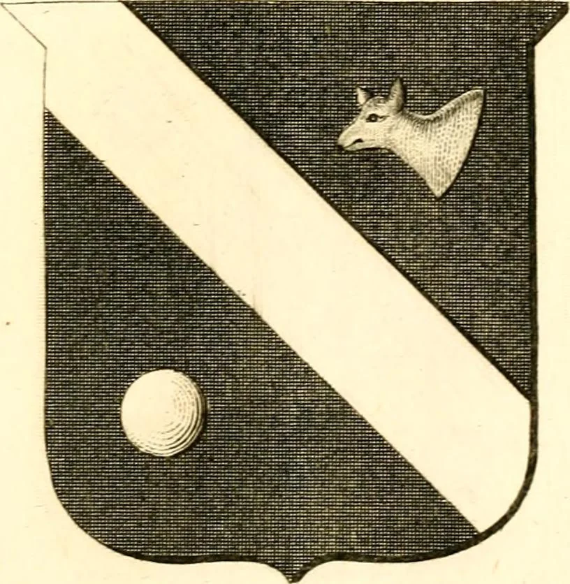 An illustration from A collection of armorial bearings, inscriptions, etc., in the Church of St. Nicholas, Newcastle on Tyne, and chapelries of Gosforth & Cramlington, Northumberland. To which is prefixed a historical account of the Church of St. Nicholas, 1820, leaf 320