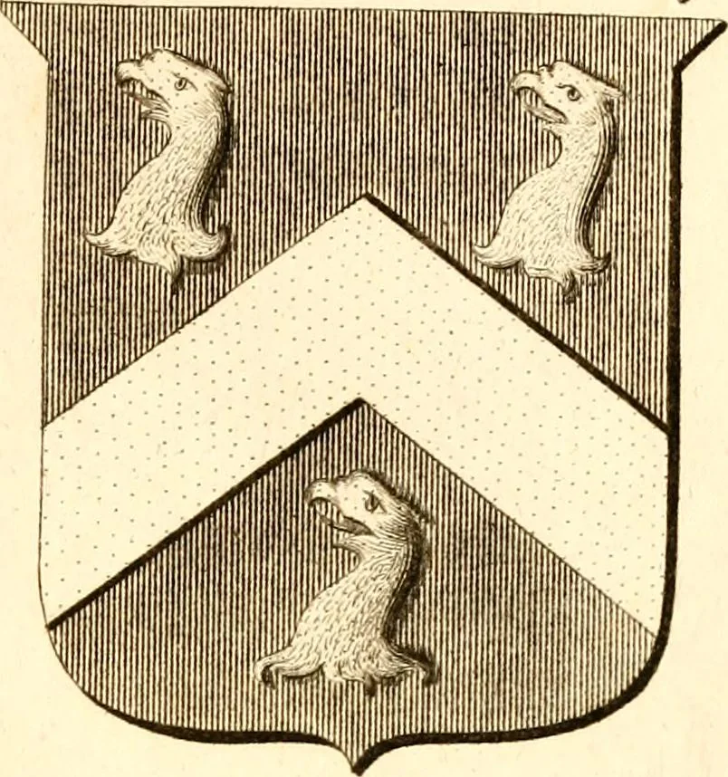 An illustration from A collection of armorial bearings, inscriptions, etc., in the Church of St. Nicholas, Newcastle on Tyne, and chapelries of Gosforth & Cramlington, Northumberland. To which is prefixed a historical account of the Church of St. Nicholas, 1820, leaf 324