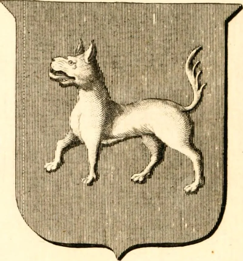 An illustration from A collection of armorial bearings, inscriptions, etc., in the Church of St. Nicholas, Newcastle on Tyne, and chapelries of Gosforth & Cramlington, Northumberland. To which is prefixed a historical account of the Church of St. Nicholas, 1820, leaf 327