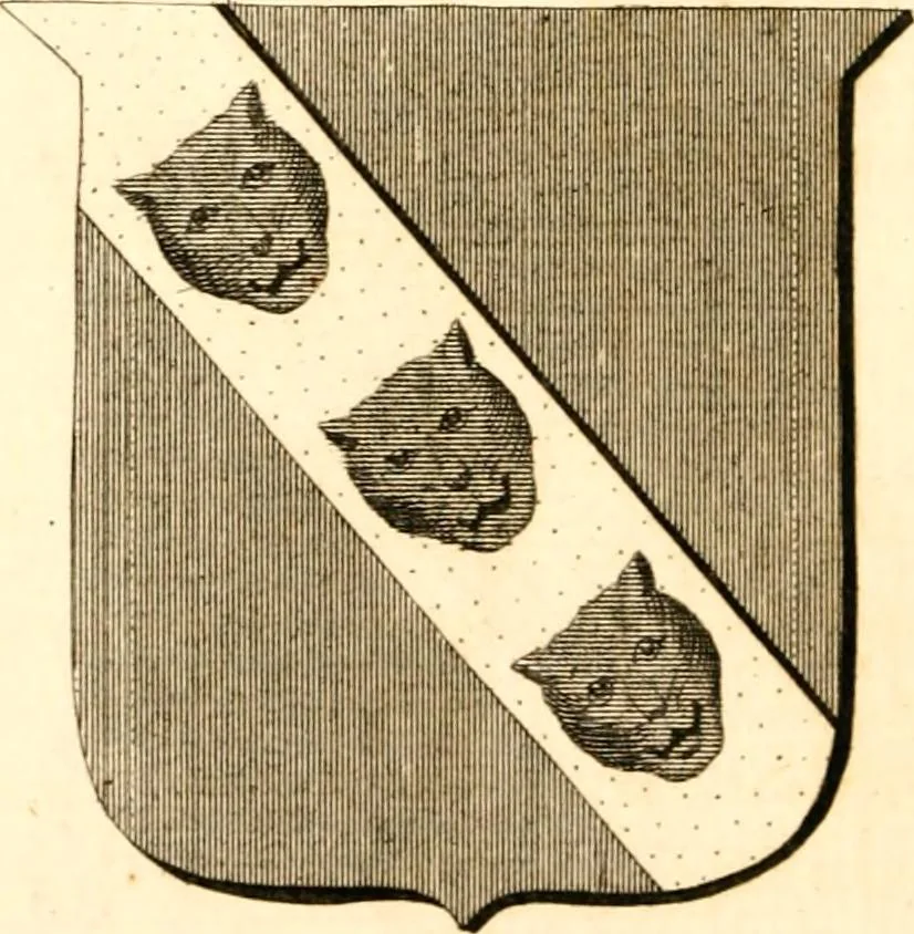 An illustration from A collection of armorial bearings, inscriptions, etc., in the Church of St. Nicholas, Newcastle on Tyne, and chapelries of Gosforth & Cramlington, Northumberland. To which is prefixed a historical account of the Church of St. Nicholas, 1820, leaf 327