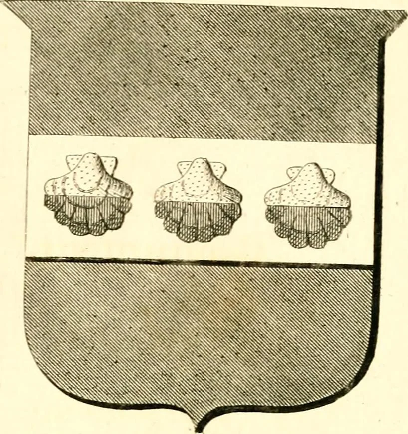 An illustration from A collection of armorial bearings, inscriptions, etc., in the Church of St. Nicholas, Newcastle on Tyne, and chapelries of Gosforth & Cramlington, Northumberland. To which is prefixed a historical account of the Church of St. Nicholas, 1820, leaf 330