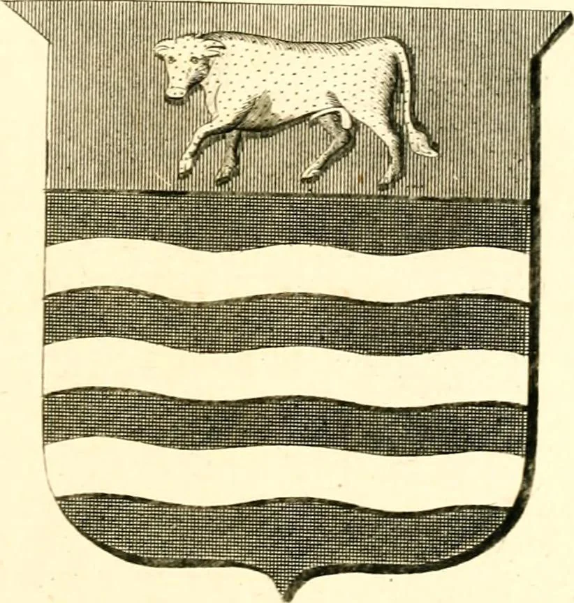 An illustration from A collection of armorial bearings, inscriptions, etc., in the Church of St. Nicholas, Newcastle on Tyne, and chapelries of Gosforth & Cramlington, Northumberland. To which is prefixed a historical account of the Church of St. Nicholas, 1820, leaf 330