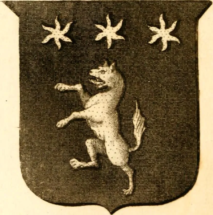 An illustration from A collection of armorial bearings, inscriptions, etc., in the Church of St. Nicholas, Newcastle on Tyne, and chapelries of Gosforth & Cramlington, Northumberland. To which is prefixed a historical account of the Church of St. Nicholas, 1820, leaf 335