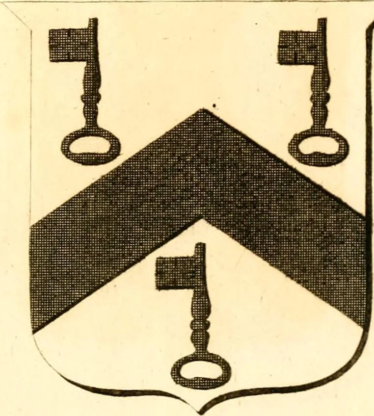 An illustration from A collection of armorial bearings, inscriptions, etc., in the Church of St. Nicholas, Newcastle on Tyne, and chapelries of Gosforth & Cramlington, Northumberland. To which is prefixed a historical account of the Church of St. Nicholas, 1820, leaf 352