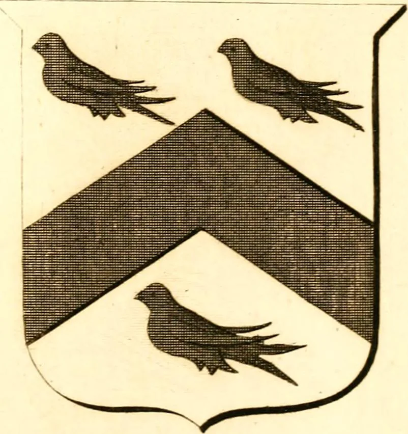 An illustration from A collection of armorial bearings, inscriptions, etc., in the Church of St. Nicholas, Newcastle on Tyne, and chapelries of Gosforth & Cramlington, Northumberland. To which is prefixed a historical account of the Church of St. Nicholas, 1820, leaf 354