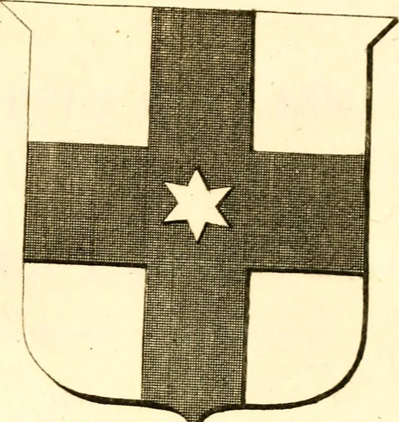 An illustration from A collection of armorial bearings, inscriptions, etc., in the Church of St. Nicholas, Newcastle on Tyne, and chapelries of Gosforth & Cramlington, Northumberland. To which is prefixed a historical account of the Church of St. Nicholas, 1820, leaf 360