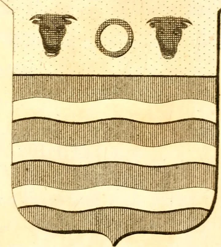 An illustration from A collection of armorial bearings, inscriptions, etc., in the Church of St. Nicholas, Newcastle on Tyne, and chapelries of Gosforth & Cramlington, Northumberland. To which is prefixed a historical account of the Church of St. Nicholas, 1820, leaf 368
