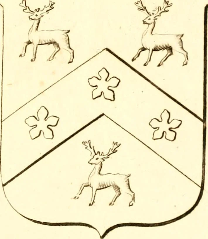 An illustration from A collection of armorial bearings, inscriptions, etc., in the Church of St. Nicholas, Newcastle on Tyne, and chapelries of Gosforth & Cramlington, Northumberland. To which is prefixed a historical account of the Church of St. Nicholas, 1820, leaf 372