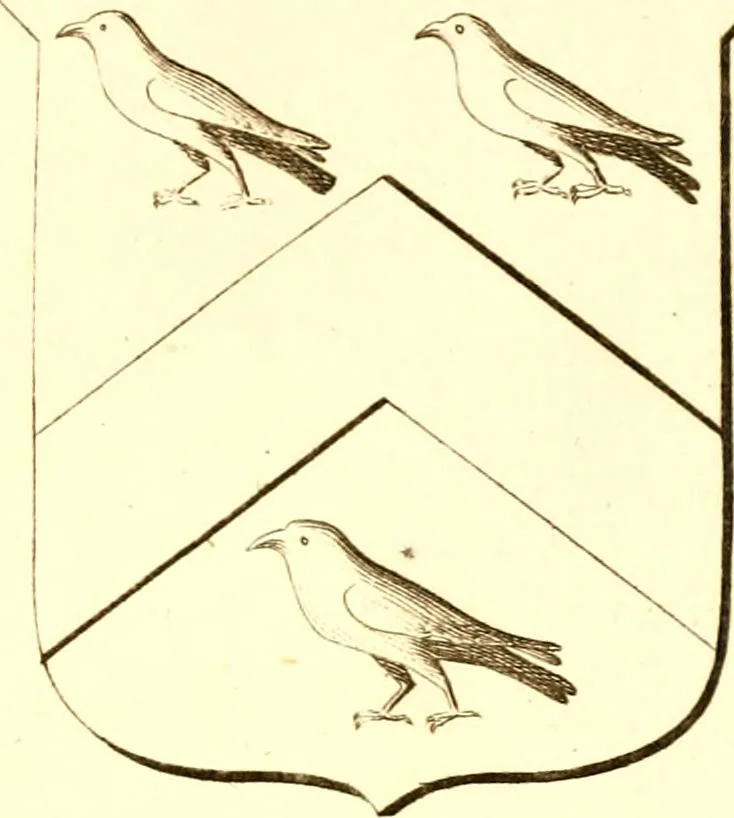 An illustration from A collection of armorial bearings, inscriptions, etc., in the Church of St. Nicholas, Newcastle on Tyne, and chapelries of Gosforth & Cramlington, Northumberland. To which is prefixed a historical account of the Church of St. Nicholas, 1820, leaf 380