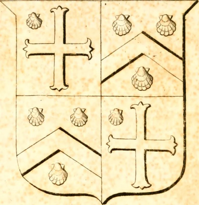 An illustration from A collection of armorial bearings, inscriptions, etc., in the Church of St. Nicholas, Newcastle on Tyne, and chapelries of Gosforth & Cramlington, Northumberland. To which is prefixed a historical account of the Church of St. Nicholas, 1820, leaf 41