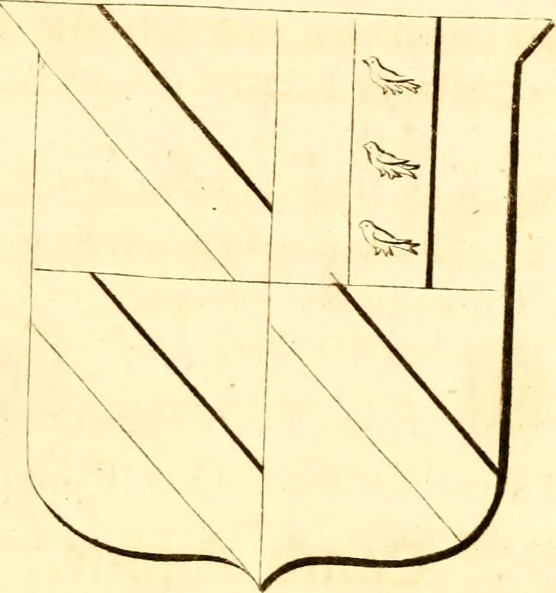 An illustration from A collection of armorial bearings, inscriptions, etc., in the Church of St. Nicholas, Newcastle on Tyne, and chapelries of Gosforth & Cramlington, Northumberland. To which is prefixed a historical account of the Church of St. Nicholas, 1820, leaf 52