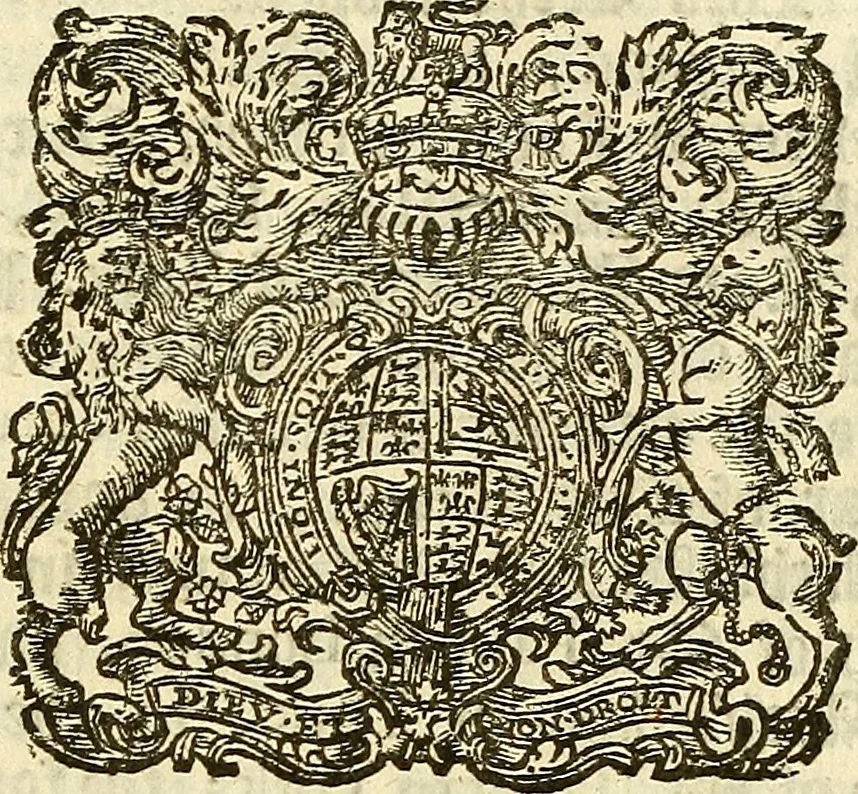 An illustration from A collection of articles, injunctions, canons, orders, ordinances, and constitutions ecclesiastical; with other publick records of the Church of England, chiefly in the times of K. Edward VI., Q. Elizabeth, K. James, & K. Charles I, 1684, leaf 350