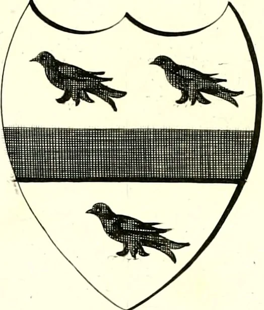 An illustration from A Collection of coats of arms borne by the nobility and gentry of the county of Glocester, 1792, leaf 110