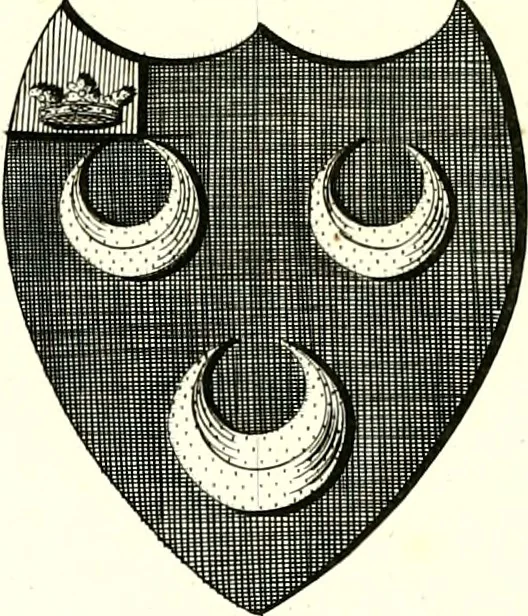 An illustration from A Collection of coats of arms borne by the nobility and gentry of the county of Glocester, 1792, leaf 110