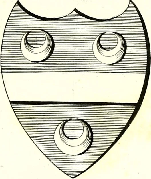An illustration from A Collection of coats of arms borne by the nobility and gentry of the county of Glocester, 1792, leaf 110